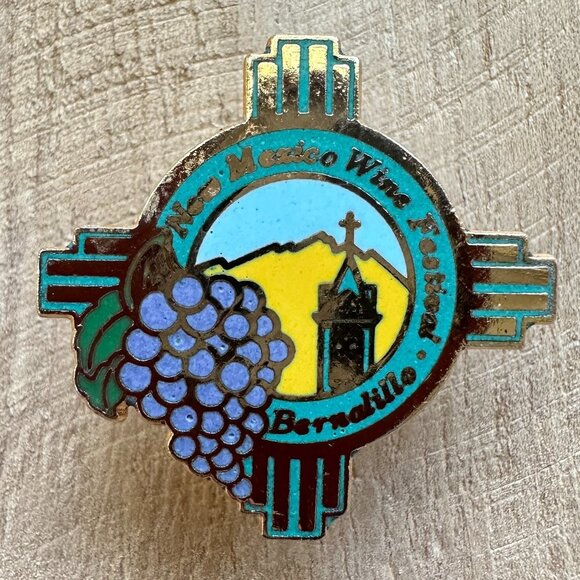 Turquoise New Mexico Wine Festival Official Pin - Picture 4 of 7